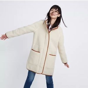 Madewell Cream Sherpa Winter Coat